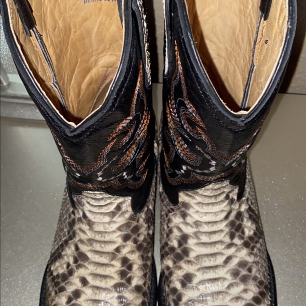 Cowboy Boots Python White Snake Skin. 8 /12 - image 5